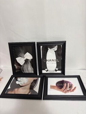 4 Pcs NWT Designer Magazine Wall Art